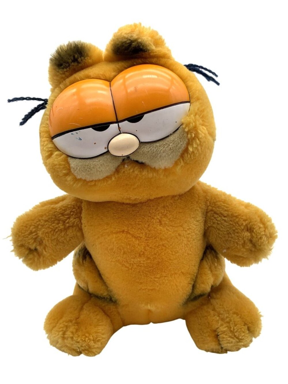Vintage Dakin 1981 Garfield Plush With Hard Plastic Eyes And Striped Back